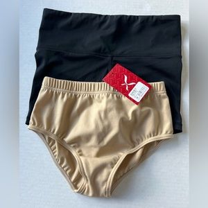 2 Dance Bottoms MediumChild. Capezio Nude Dance Brief. Balera Blk Booty Shorts.
